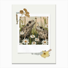 Scrapbook Frogs And Toads Fairycore Painting 4 Canvas Print