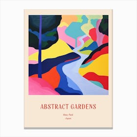 Colourful Gardens Nara Park Japan 2 Red Poster Canvas Print