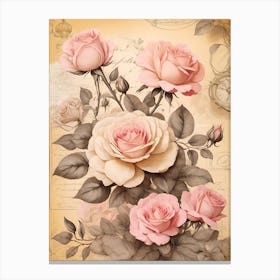 Pink Roses Canvas Print