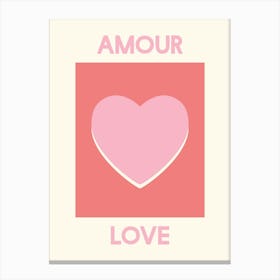 Amour Red Canvas Print