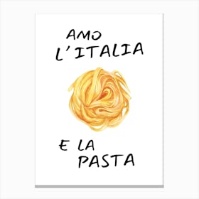 Italy and Pasta Canvas Print