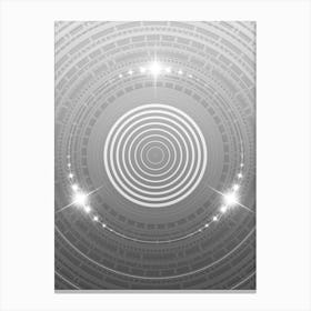 Geometric Glyph in White and Silver with Sparkle Array n.0341 Canvas Print