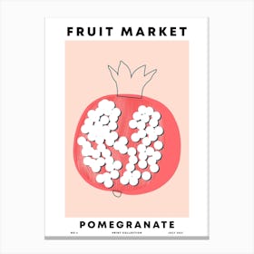 Pomegranate Fruit Market Canvas Print