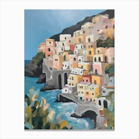 Amalfi Coast Abstract Acrylic Painting Canvas Print