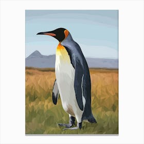 King Penguin Salisbury Plain Minimalist Illustration 4 Canvas Print