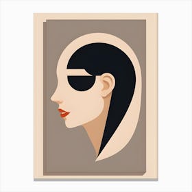 Woman'S Head Art Canvas Print