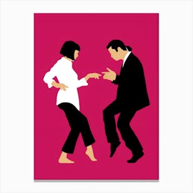 Man And Woman Dancing Canvas Print