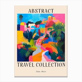 Abstract Travel Collection Poster Tulum Mexico 3 Canvas Print