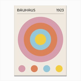 Bauhaus multi color Circles 1923 Exhibition Canvas Print