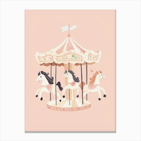 Carousel Print, Nursery Wall Art for Kids Canvas Print