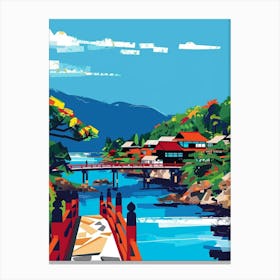 Nikko Japan 5 Colourful Illustration Canvas Print