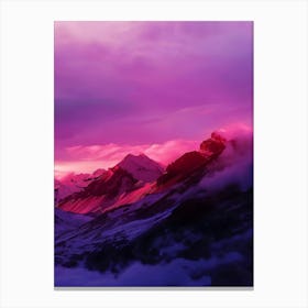 Sunset In The Mountains 77 Canvas Print