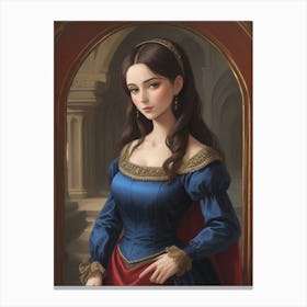 Lady In Blue Canvas Print