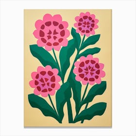 Cut Out Style Flower Art Celosia 3 Canvas Print