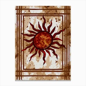 Sun In A Frame Vector Canvas Print