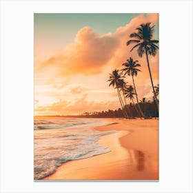Bavaro Beach Dominican Republic At Sunset 1 Canvas Print