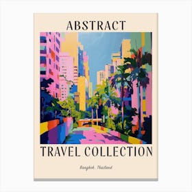 Abstract Travel Collection Poster Bangkok Thailand 1 Canvas Print