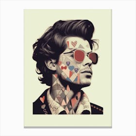 Harry Styles Heart Collage 2 Canvas Print