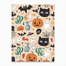 Halloween Seamless Pattern Canvas Print