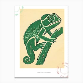 Chameleon In The Jungle Bold 4 Poster Canvas Print