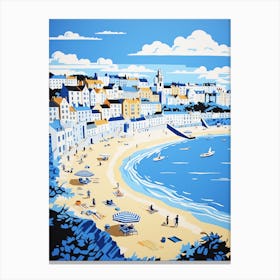 A Picture Of Tenby South Beach Pembrokeshire Wales 2 Canvas Print