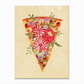 Slice of flower pizza Canvas Print