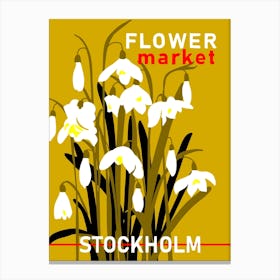 Flower Market Stockholm Canvas Print