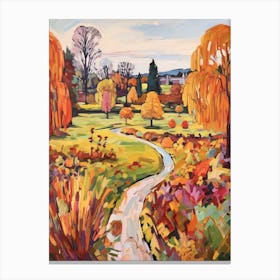 Autumn Gardens Painting Blenheim Palace Gardens 2 Canvas Print