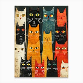 Group Of Cats 2 Canvas Print