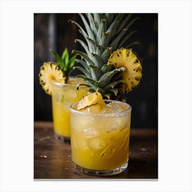 Cocktail With Pineapple Canvas Print