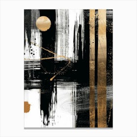 Abstract Black And Gold Canvas Print 2 Canvas Print