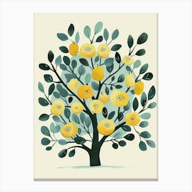 Pear Tree Flat Illustration 5 Canvas Print