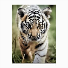 Color Photograph Of A Tiger Cub Canvas Print