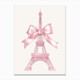 Pink Eiffel Tower Canvas Print