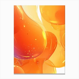 Abstract Orange Liquid Canvas Print