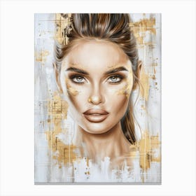 Gold Face 14 Canvas Print