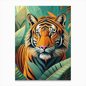 Tiger In The Jungle 10 Canvas Print
