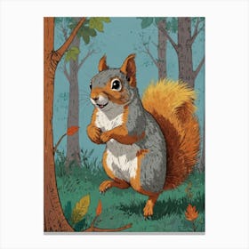 Squirrel In The Woods 5 Canvas Print