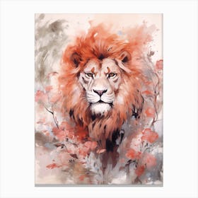 Lion Art Painting Chinese Brush Painting Style 2 Canvas Print