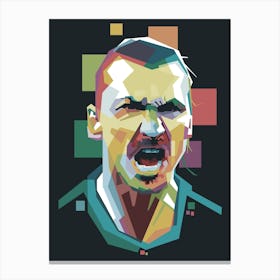 Zlatan Pop Art WPAP 1 Canvas Print