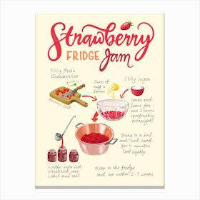 Strawberry Fridge Jam Canvas Print