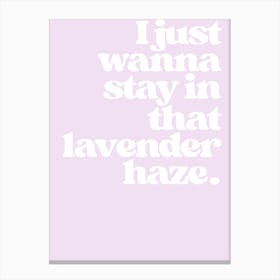 Lavender Haze Canvas Print