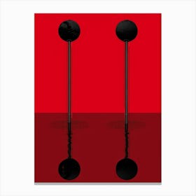 Black And Red 2 Canvas Print