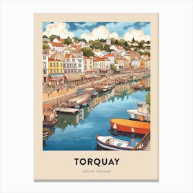 Devon Vintage Travel Poster Torquay Canvas Print