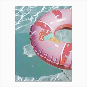 Donut Pool Float Canvas Print