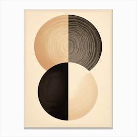 Nebula Neutrality; Beige Mid Century Cosmos Canvas Print