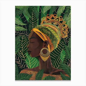 African Woman In A Turban 19 Canvas Print