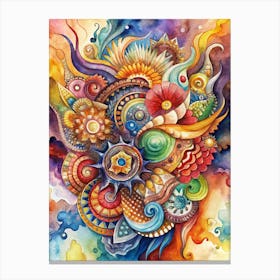 Colorful Abstract Painting Canvas Print