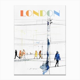 London Street Scene 1 Canvas Print