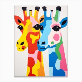 Colourful Kids Animal Art Giraffe 1 Canvas Print